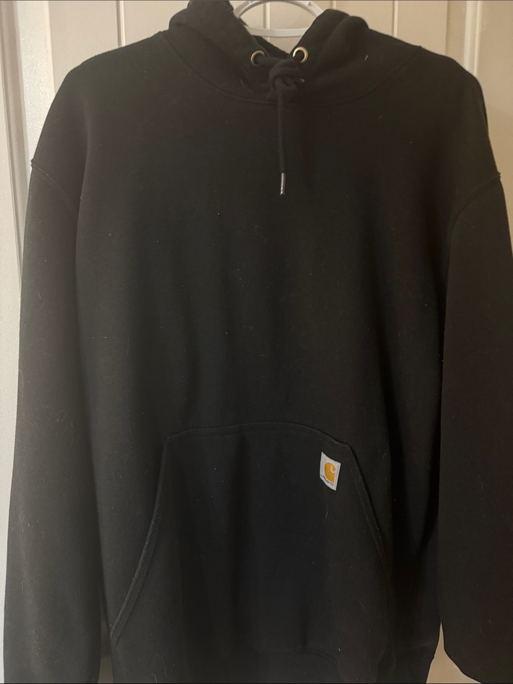 Carhartt Black Pullover Hoodie with Small Logo Patch